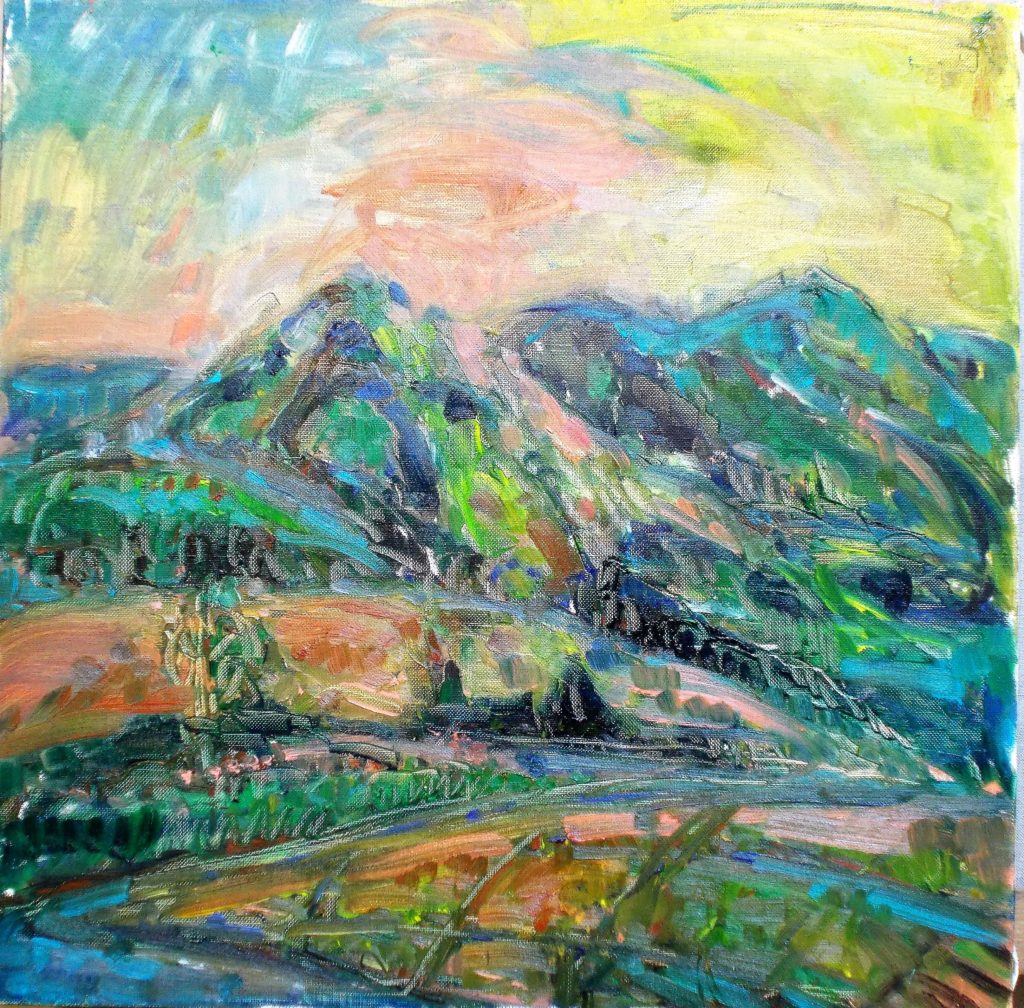 1986年　上高地　猿渡厚子　油絵 1986年 上高地 猿渡厚子 油絵 【公式通販】