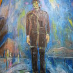 星月夜、星をみることが最近なかったな。油絵制作