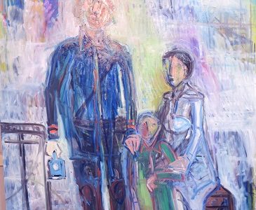 北方系絵画 今日は嵐、部屋で絵を描くのがいいですね。