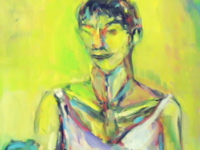 カンディンスキーの夢と即興 バス停のある群像②　